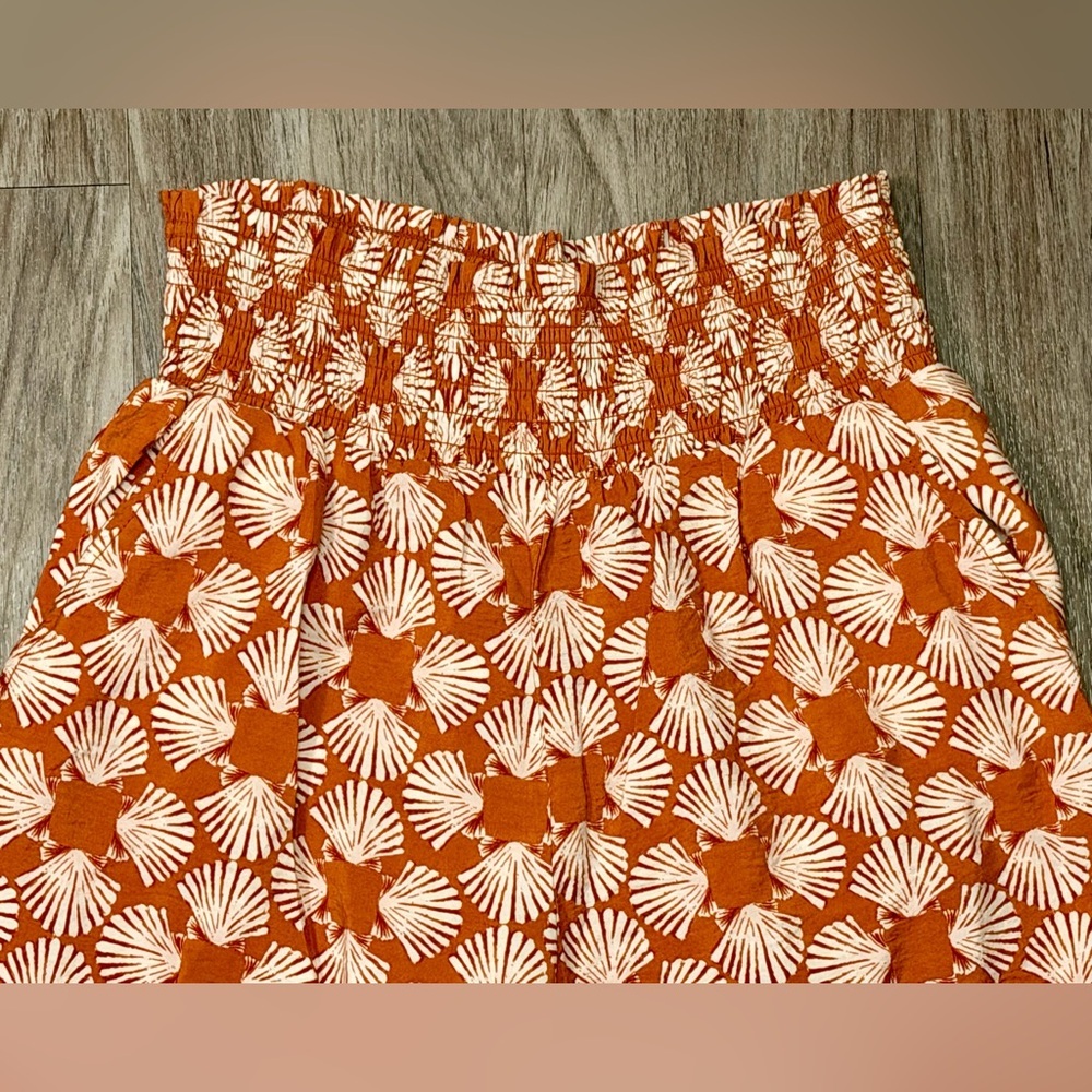 Maeve by Anthropologie Saria Wide Leg Smocked Waist Pants- Sea Shell - Picture 6 of 6